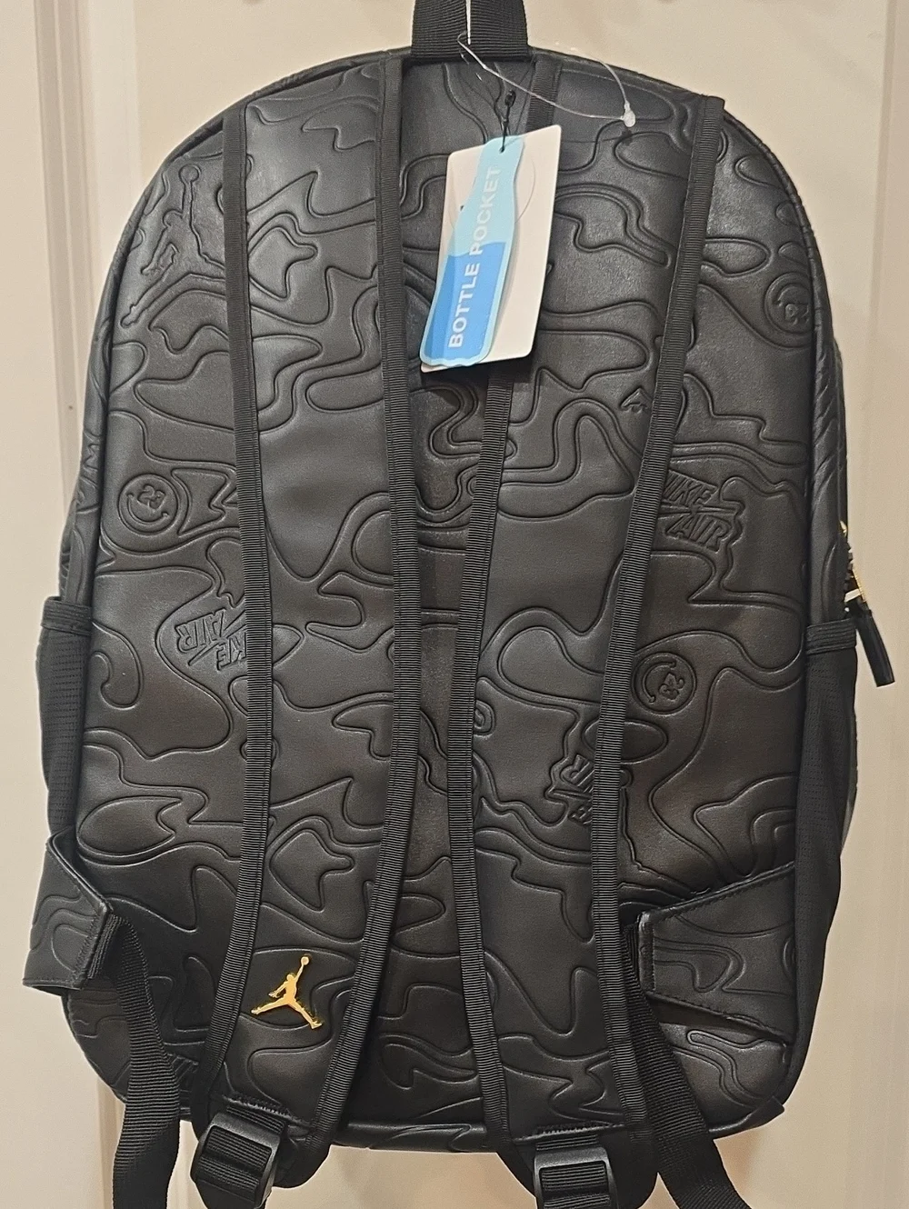 Jordan Topographic Borough Backpack- Black/Gold